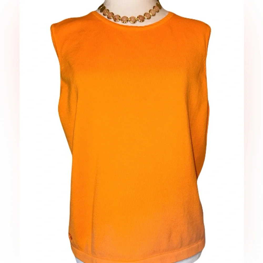Lilly Pulitzer Sleeveless Cotton Tangerine Orange Sweater XL - Picture 2 of 9
